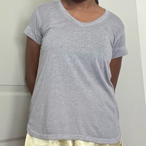 Gray V-Neck Shirt
